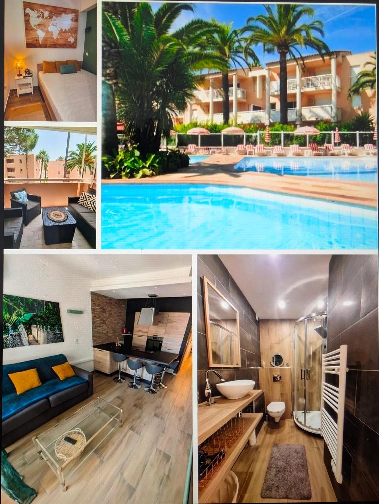 Residence De Vacances Avec Piscine & Transat, A 2 Minutes Des Plages - Bat N2 Vallauris Zewnętrze zdjęcie